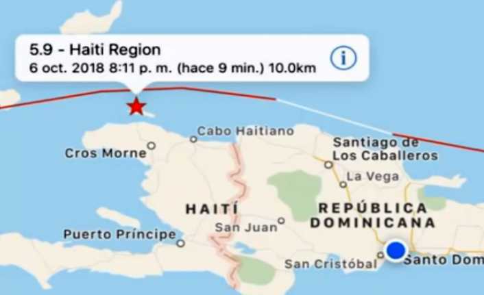 Haiti’de meydana gelen 5,9 büyüklüğündeki depremde en az 11 kişinin