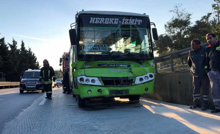 Kocaeli’nin İzmit ilçesinde bir anda yola çıkan köpeğe çarpmamak için