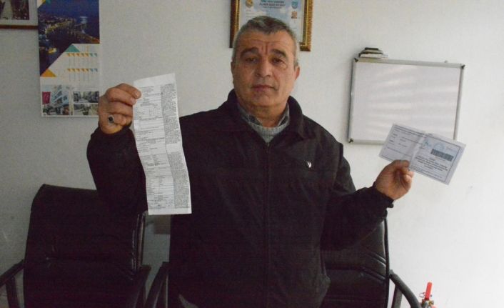 Sinop’ta bir vatandaş ikamet adresine gelen trafik cezası makbuzuyla şoke