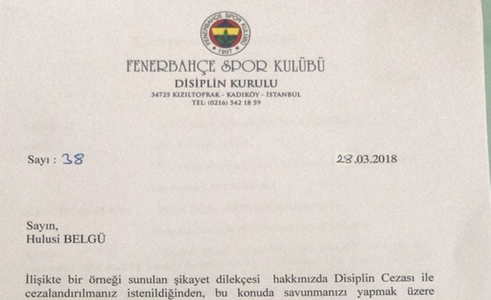 Fenerbahçe, eski başkan adaylarından Hulusi Belgü’yü geçtiğimiz günlerde yaptığı açıklamalarda