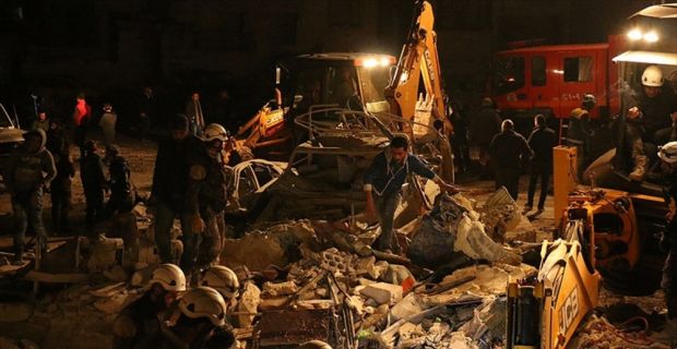 Suriye'de İdlib gerginliği azaltma bölgesinde gece yapılan hava saldırılarında 24