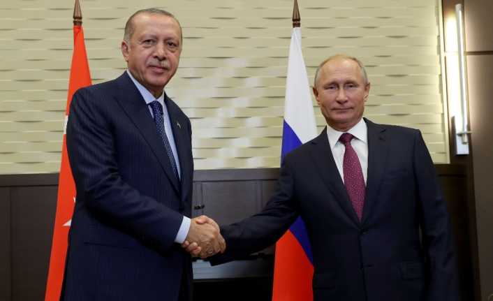 Cumhurbaşkanı Recep Tayyip Erdoğan, Rusya Devlet Başkanı Vladimir Putin ile
