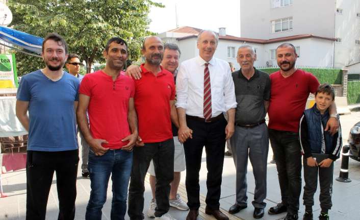 CHP Cumhurbaşkanı adayı Muharrem İnce, Cumhurbaşkanı Recep Tayyip Erdoğan’ın seçim