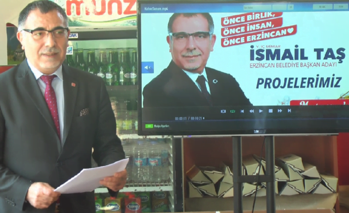 CHP Erzincan Belediye Başkan Adayı İsmail Taş, düzenlediği mahalle toplantılarında,