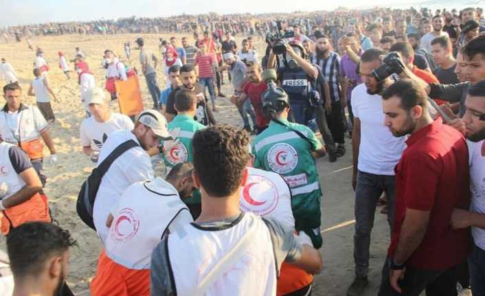 Filistin Sağlık Bakanlığı, İsrail askerlerinin, Gazze Şeridi’nin Güneydoğu kesiminde gösteri