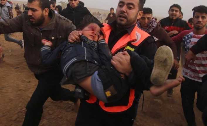 Filistinlilerin Gazze-İsrail sınırında sürdürdükleri