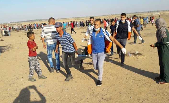 Filistinlilerin Gazze-İsrail sınırında düzenledikleri Büyük Geri Dönüş Yürüyüşü gösterilerinde, İsrail