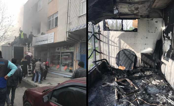 İstanbul Arnavutköy’de bir gecekonduda yangın çıktı. Yangın nedeniyle yan tarafta