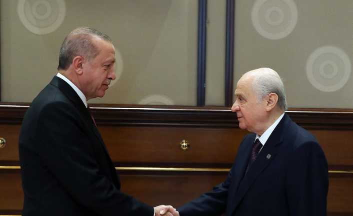 Cumhurbaşkanı Recep Tayyip Erdoğan ile MHP Genel Başkanı Devlet Bahçeli