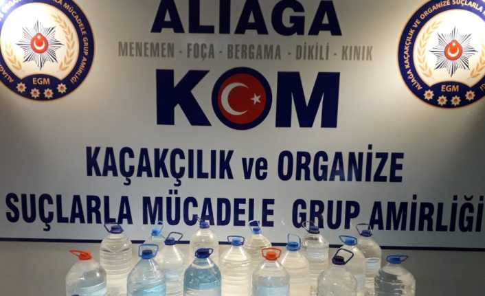 İzmir’in Aliağa ilçesinde bir ev ve arazide yapılan operasyonda 83.5