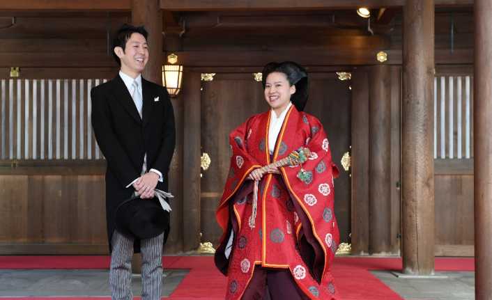Japon Prenses Ayako, ülkesinde düzenlenen geleneksel bir törenle dünya evine