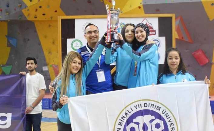 Erzincan Binali Yıldırım Üniversitesi Kadın Tırmanış Takımından ÜNİLİG Spor Tırmanış