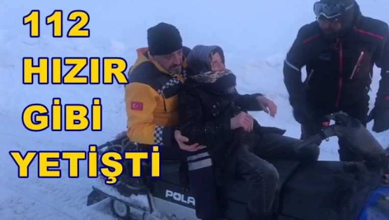 Erzincan’ın Refahiye ilçesi ne bağlı Diştaş köyü Yeniyurt mezrasında rahatsızlanan
