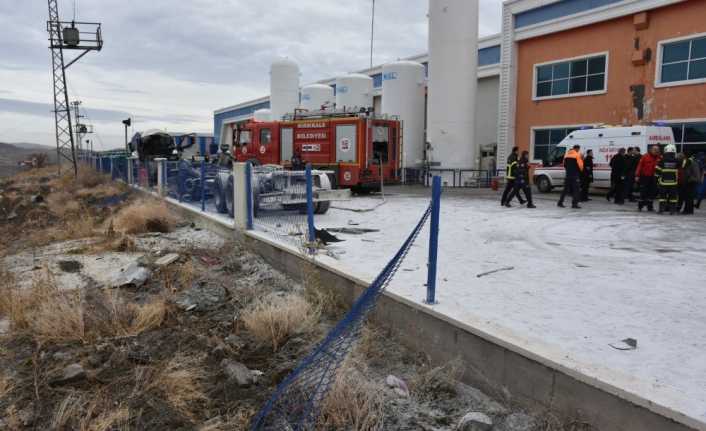 Kırıkkale Organize Sanayi Bölgesindeki (OSB) gaz dolum tesisinde meydana gelen
