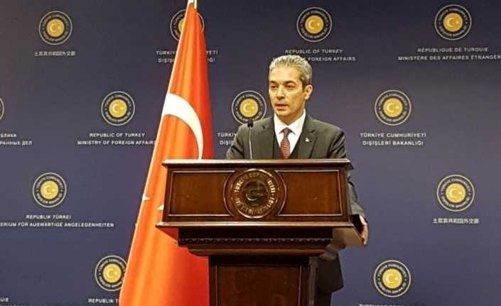 Dışişleri Bakanlığı Sözcüsü Hami Aksoy, "Ayrıca kendi kıta sahanlığımıza ilaveten,
