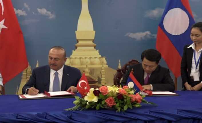 Dışişleri Bakanı Mevlüt Çavuşoğlu ve Laos Dışişleri Bakanı Saleumxay Kommasith