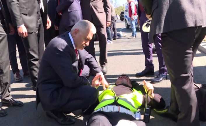 Türkiye Büyük Millet Meclisi (TBMM) Başkanı Binali Yıldırım, Esenboğa Havalimanı’na
