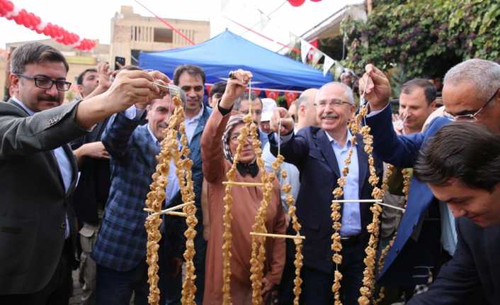 Mardin’de bu yıl 2’ncisi düzenlenen Harire Şenliği’nde uzun halay zincirleri
