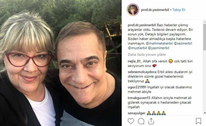 Mehmet Ali Erbil hakkında sosyal medyada çıkan haberlerle ilgili Yeşim