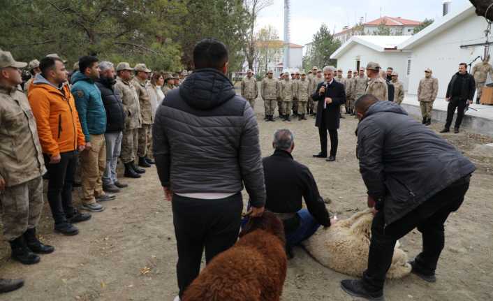 Erzincan’da Şehit Mehmetçikler İçin Kurban Kesim Töreni Düzenlendi.