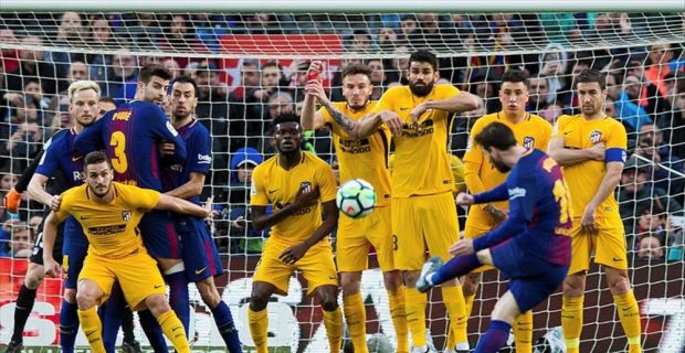 İspanya ligi lideri Barcelona, ikinci sıradaki Atletico Madrid'i Messi'nin tek
