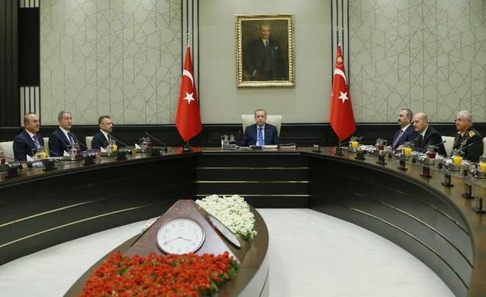 Cumhurbaşkanı Recep Tayyip Erdoğan başkanlığında Beştepe’de toplanan Milli Güvenlik Kurulu