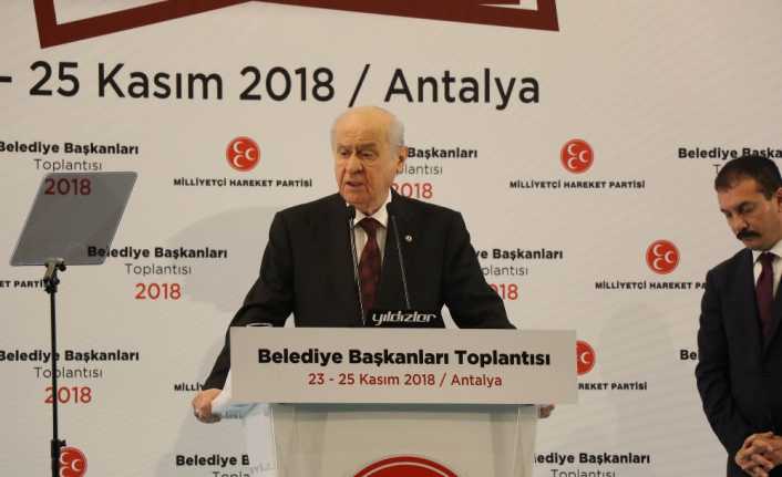Milliyetçi Hareket Partisi Genel Başkanı Devlet Bahçeli, Antalya’da partisinin belediye