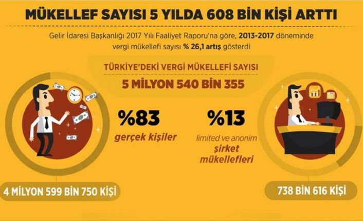 Türkiye'deki vergi mükellefi sayısı