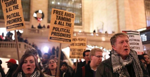 Yüzlerce Amerikalı Müslüman, Filistinli Temimi'ye destek vermek amacıyla ABD'nin ve