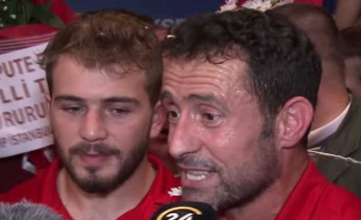 Ampute Milli Takımı Kaptanı Osman Çakmak, havalimanında konuştu. Dünya şampiyonluğunu