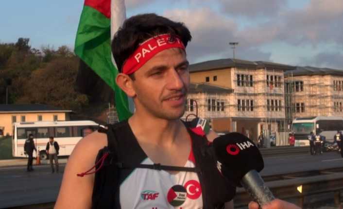 Vodafone 40. İstanbul Maratonu’na katılan Filislinli maratoncu Muhammed El Kadi,