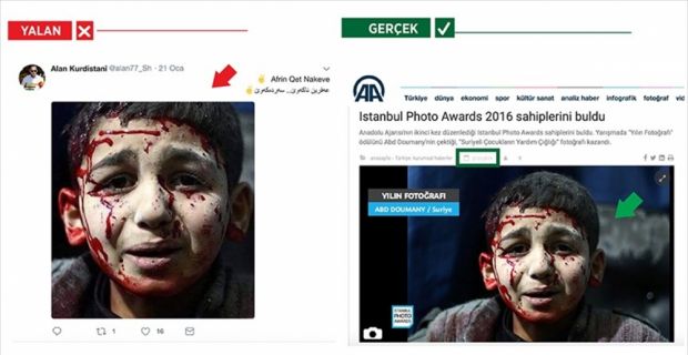 Zeytin Dalı Harekatı'nı karalamaya çalışan terör örgütü destekçileri, AA'nın Afrin