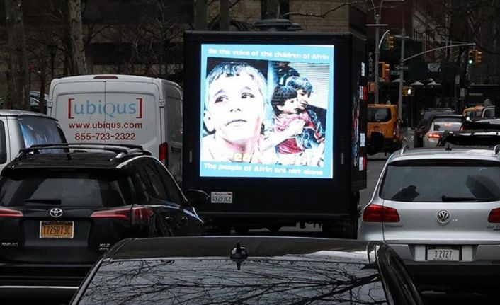 PKK sempatizanlarının New York'ta düzenlediği mitingde, AA'nın Halep'te çektiği yaralı