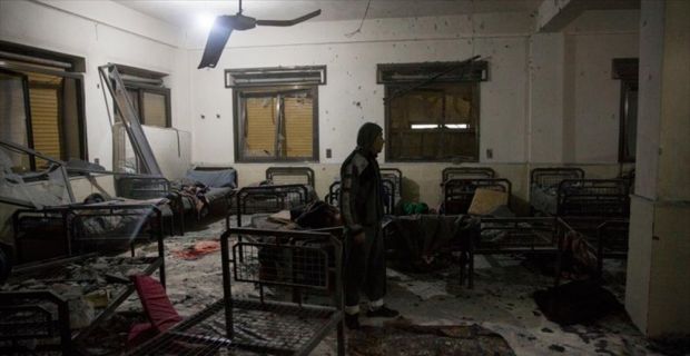 PYD/PKK'nın Afrin'den, Türkiye sınırında yer alan Azez'deki hastanelere düzenlediği saldırılarda
