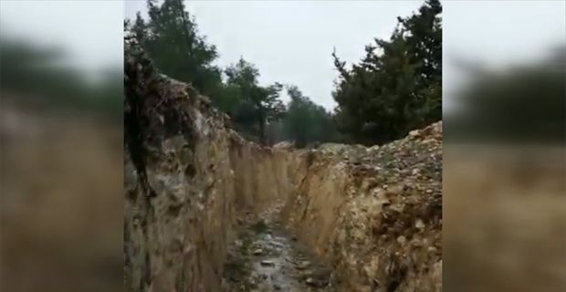 Mehmetçik'in Zeytin Dalı Harekatı kapsamında ele geçirdiği PYD/PKK'lı teröristlerce yapılan