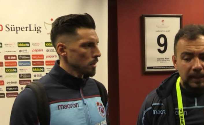 Trabzonspor’un kaptanı Jose Sosa, ilk yarıda maçın hakimi olduklarını belirterek,