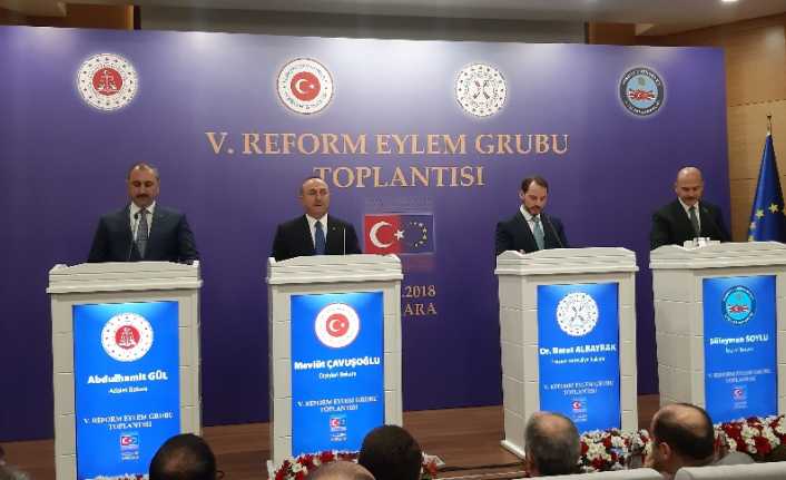 Reform Eylem Grubu Bildirisinde, Gümrük Birliği’nin güncellenmesi müzakerelerinin bir an