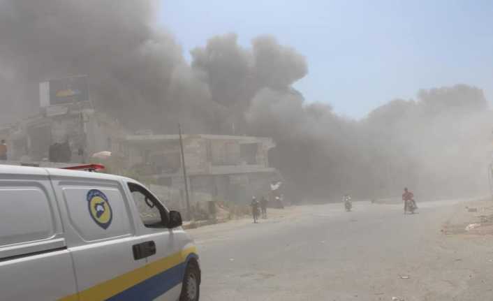 Rusya’nın Suriye’nin İdlib kentine düzenlediği hava saldırısında 10 kişi hayatını