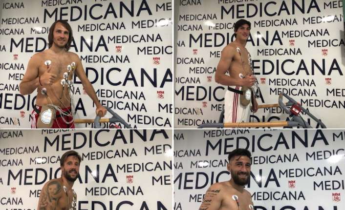 Sivassporlu futbolculardan Sergio Rochet, Vitaly Dyakov, Pual Papp ve Mattias