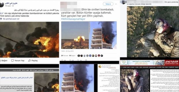 Sosyal medya hesaplarından paylaşılan ve TSK'nın Afrin'deki terör örgütü hedeflerine