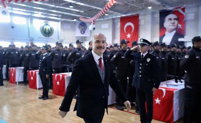 İçişleri Bakanı Süleyman Soylu, Erzincan Polis Meslek Yüksekokulu'nda 40 günlük
