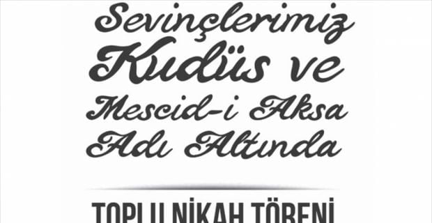 Sultanbeyli'de, 100 Filistinli çiftin nikah töreni gerçekleştirilecek. 