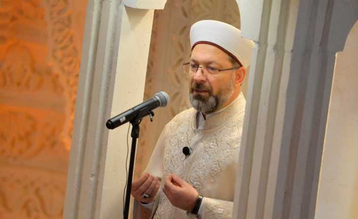 Mardin’de hutbe veren Diyanet İşleri Başkanı Prof. Dr. Ali Erbaş,