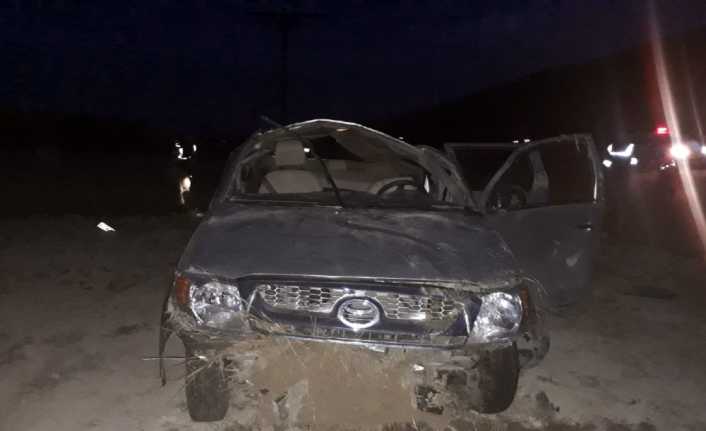 Sivas’ın Gürün ilçesinde sürücüsünün kalp krizi geçirmesiyle takla atan otomobilde