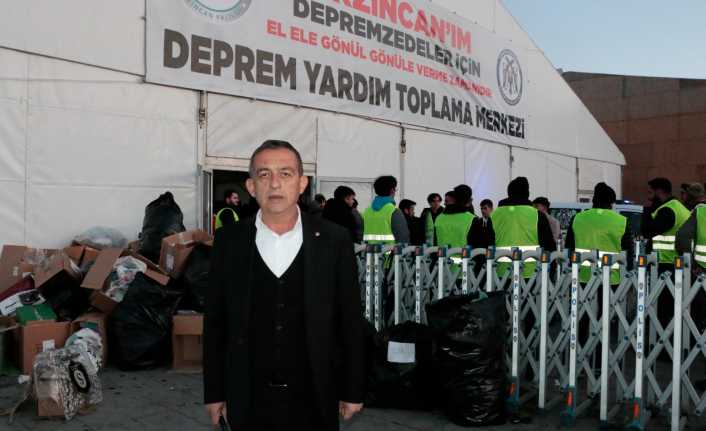 Tanoğlu deprem yardım malzemesi toplama merkezini ziyaret etti