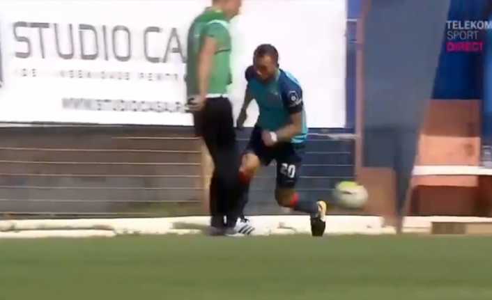 Romanya 2. Ligi’nde oynanan Targoviste - Arges Pitesti maçında çok