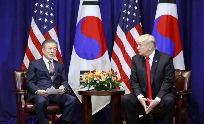 ABD Başkanı Donald Trump, Güney Kore Devlet Başkanı Moon Jae-in