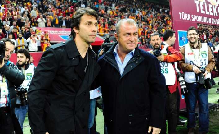 Galatasaray Teknik Direktörü Fatih Terim ile Antalyaspor Teknik Direktörü Bülent