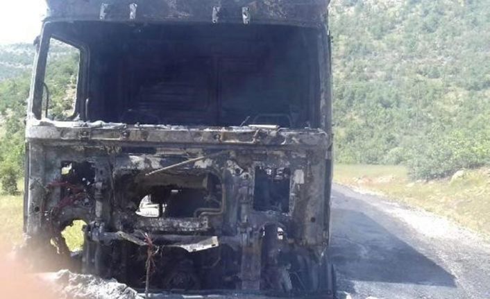 Diyarbakır’ın Hani ilçesinde bir grup terörist, karakola erzak taşıyan kamyonu