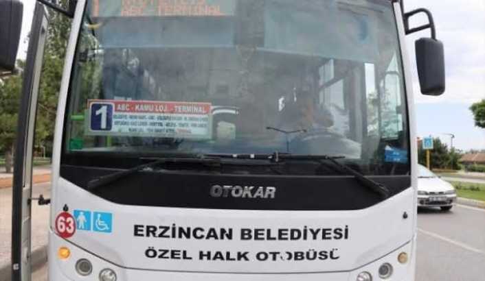 Erzincan'da toplu taşıma ücretlerine